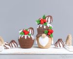 Crochet patterns Christmas gnome with cupcake and meringues, Christmas amigurumi pattern, Crochet gnome pattern, Crochet play food pattern - Image 6