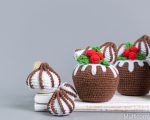 Crochet patterns Christmas gnome with cupcake and meringues, Christmas amigurumi pattern, Crochet gnome pattern, Crochet play food pattern - Image 7