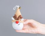 Christmas ornaments crochet pattern bundle, Crochet reindeer gnome pattern, Crochet Christmas tree keychain, Snowman gnome amigurumi pattern - Image 7