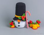 Crochet patterns Christmas Snowman gnome with the bell and candy cane, Christmas amigurumi gnome pattern, Christmas crochet gnomes pattern - Image 7