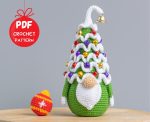 Crochet patterns Christmas tree gnome with Christmas ornements, Christmas amigurumi gnome pattern, Christmas crochet gnome pattern - Image 8