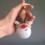 Christmas ornaments crochet pattern bundle, Crochet reindeer gnome pattern, Crochet Christmas tree keychain, Snowman gnome amigurumi pattern - Image 9