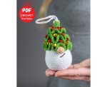 Christmas ornaments crochet pattern bundle, Crochet reindeer gnome pattern, Crochet Christmas tree keychain, Snowman gnome amigurumi pattern - Image 4