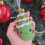 Crochet patterns Christmas tree ornaments, Crochet amigurumi patterns, Crochet Christmas tree keychain, Christmas trees amigurumi pattern - Image 7