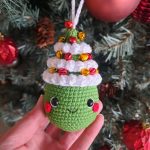Crochet patterns Christmas tree ornaments, Crochet amigurumi patterns, Crochet Christmas tree keychain, Christmas trees amigurumi pattern - Image 9