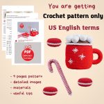 Crochet patterns Christmas mug and murshmallows,  Christmas crochet food pattern, Crochet play food pattern, Crochet Christmas decor pattern - Image 2