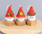 Crochet patterns Christmas ornaments, Crochet elf gnome pattern, Crochet Christmas keychain sants pattern, Santa gnome amigurumi pattern - Image 9