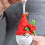 Crochet patterns Christmas ornaments, Crochet elf gnome pattern, Crochet Christmas keychain sants pattern, Santa gnome amigurumi pattern - Image 3