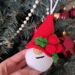Crochet patterns Christmas ornaments, Crochet elf gnome pattern, Crochet Christmas keychain sants pattern, Santa gnome amigurumi pattern - Image 4