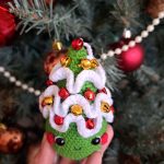 Crochet patterns Christmas tree ornaments, Crochet amigurumi patterns, Crochet Christmas tree keychain, Christmas trees amigurumi pattern - Image 5