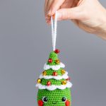 Crochet patterns Christmas tree ornaments, Crochet amigurumi patterns, Crochet Christmas tree keychain, Christmas trees amigurumi pattern - Image 10