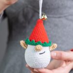 Crochet patterns Christmas ornaments, Crochet elf gnome pattern, Crochet Christmas keychain sants pattern, Santa gnome amigurumi pattern - Image 7