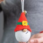 Crochet patterns Christmas ornaments, Crochet elf gnome pattern, Crochet Christmas keychain sants pattern, Santa gnome amigurumi pattern - Image 5