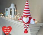 Crochet patterns gnome with crochet heart, Crochet gnome amigurumi pattern, Crochet Valentines day gnome pattern,  Crochet gnome with cup - Image 3