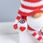Crochet patterns gnome with crochet heart, Crochet gnome amigurumi pattern, Crochet Valentines day gnome pattern,  Crochet gnome with cup - Image 8
