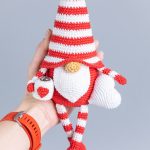Crochet patterns gnome with crochet heart, Crochet gnome amigurumi pattern, Crochet Valentines day gnome pattern,  Crochet gnome with cup - Image 10