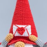 Crochet patterns gnome with crochet bag and envelope, Crochet gnome mailman amigurumi pattern, Crochet Valentine gnome pattern, Crochet gift - Image 7
