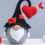 Crochet patterns gnome with crochet heart, Crochet gnome amigurumi pattern, Crochet Valentine gnome pattern,  Crochet Valentines day pattern - Image 6