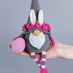 Easter Crochet patterns bunny gnomes, Crochet bunny amigurumi pattern, Crochet animals patterns, Crochet Easter decor, Crochet flowers - Image 5