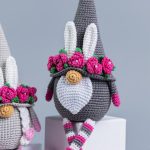 Easter Crochet patterns bunny gnomes, Crochet bunny amigurumi pattern, Crochet animals patterns, Crochet Easter decor, Crochet flowers - Image 3