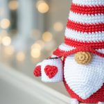 Crochet patterns gnome with crochet heart, Crochet gnome amigurumi pattern, Crochet Valentines day gnome pattern,  Crochet gnome with cup - Image 4