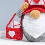 Crochet patterns gnome with crochet bag and envelope, Crochet gnome mailman amigurumi pattern, Crochet Valentine gnome pattern, Crochet gift - Image 8