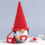 Crochet patterns gnomes in love with envelope, Crochet gnomes couple amigurumi pattern, Crochet Valentine gnome pattern, Crochet gift - Image 10