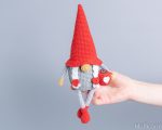 Crochet patterns gnomes with cups, Crochet gnome amigurumi pattern, Crochet valentine gnome patterns, Crochet gift for couple, Crochet heart - Image 8