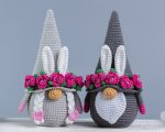 Easter Crochet patterns bunny gnomes, Crochet bunny amigurumi pattern, Crochet animals patterns, Crochet Easter decor, Crochet flowers - Image 6