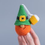 Crochet patterns St Patricks day gnomes keychains, Leprechaun crochet gnomes amigurumi pattern, Fathers day lucky crochet decor pattern - Image 4