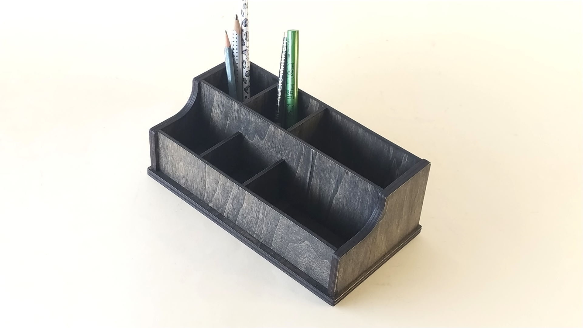 il_fullxfull.4613873698_mqud.jpg Laser Cut Desktop Organizer Plans, SVG, PDF, CDR Files (Digital Download) - Image 1