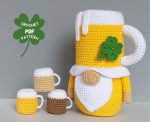 Crochet patterns Beer Leprechaun gnome, St Patricks day crochet gnomes amigurumi patterns, Fathers day crochet gift pattern - Image 3