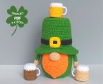 Crochet patterns Beer Leprechaun gnome, St Patricks day crochet gnomes amigurumi patterns, Fathers day crochet gift pattern - Image 9