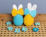 Crochet patterns Bunny Easter egg, Crochet bunny amigurumi pattern, Easter amigurumi bunny pattern with crochet flowers, Crochet decor - Image 10