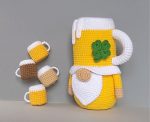 Crochet patterns Beer gnome, Fathers day crochet gnome amigurumi pattern, Crochet food pattern, Mug amigurumi food pattern, Crochet gift - Image 9