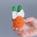 Crochet patterns Bunny Easter egg, Crochet carrot bunny amigurumi pattern, Easter amigurumi bunny pattern with crochet flower, Crochet decor - Image 4