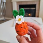 Crochet patterns Bunny Easter egg, Crochet carrot bunny amigurumi pattern, Easter amigurumi bunny pattern with crochet flower, Crochet decor - Image 5
