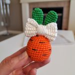 Crochet patterns Bunny Easter egg, Crochet carrot bunny amigurumi pattern, Easter amigurumi bunny pattern with crochet flower, Crochet decor - Image 6