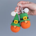 Crochet patterns St Patricks day gnomes keychains, Leprechaun crochet gnomes amigurumi pattern, Fathers day lucky crochet decor pattern - Image 9