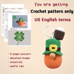 Crochet keychain pattern for St Patricks day,Leprechaun gnome ornaments pattern,  Fathers day lucky crochet home decor pattern, Crochet gift - Image 2