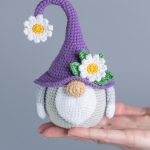 Crochet patterns Flower Gnome with crochet daisies, Garden Gnome amigurumi pattern, Crochet plant pattern, Crochet home decor, Crochet gift - Image 4