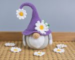 Crochet patterns Flower Gnome with crochet daisies, Garden Gnome amigurumi pattern, Crochet plant pattern, Crochet home decor, Crochet gift - Image 5
