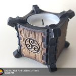 Laser Cut Candlestick SVG, PDF, CDR Files for 3mm-5mm Wood