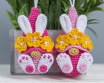 Easter crochet patterns bundle Easter Bunny keychains with Crochet bunny gnomes, Crochet gnome bunny amigurumi pattern, Crochet Easter decor - Image 6