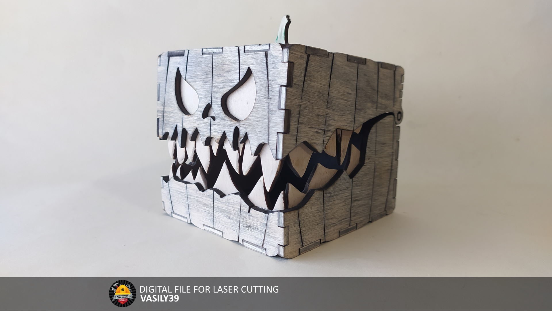il_fullxfull.4784540221_gk3o.jpg Halloween Monster Box Laser Cut Files: SVG, PDF, CDR (Digital Product) - Image 1