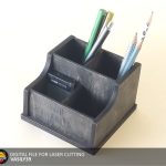 Laser Cut Desktop Organizer Files, CNC Router Ready (svg, pdf, cdr)