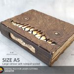 Monster Book A5 Laser Cut Files: SVG, PDF, CDR (Digital Product)