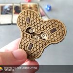 Laser Cut RPG Life Counter, Dragon Scale Engraving (svg, pdf, cdr)