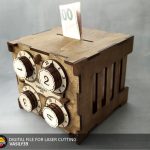 Combination Lock Safe: Laser Cut Files (SVG, PDF, CDR)