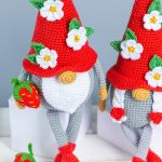 Crochet patterns Gnomes with strawberry and crochet flowers, Amigurumi crochet gnome and crochet strawberry pattern, Summer crochet pattern - Image 5